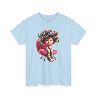 Cute Retro Cartoon Character Tee, Comfortable Cotton Tee, Gift for Kids, Fun Casual Wear, Birthday Gift, Holiday Apparel