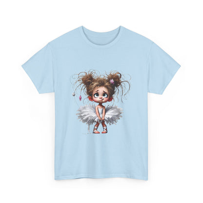 Cute Ballerina Tee - Fun Unisex Cotton Shirt for Dancers, Birthdays, Gifts, Everyday Wear, Dance Events
