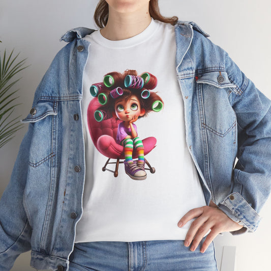 Cute Retro Cartoon Character Tee, Comfortable Cotton Tee, Gift for Kids, Fun Casual Wear, Birthday Gift, Holiday Apparel