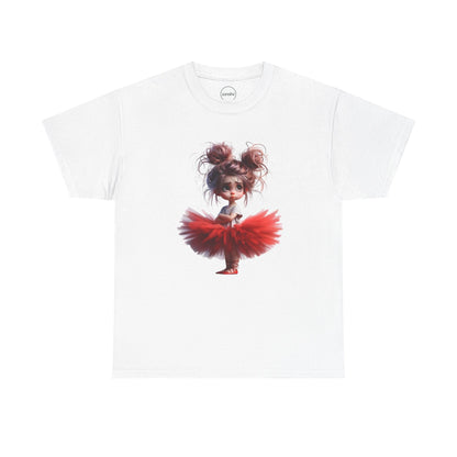 Ballet Dancer Tee, Unisex Heavy Cotton Tee, Cute Graphic Tee, Gift for Dance Lovers, Fun Shirt for Kids, Artsy Casual Wear