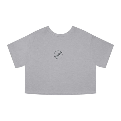 Yoga Enthusiast Cropped Tee - Fun Cartoon Design, Relaxed Fit, Gift for Yogis, Cute Workout Top, Mindfulness Apparel
