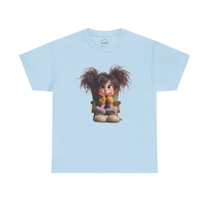 Playful Cartoon Tee for Kids, Fun Graphic Shirt, Unisex Cotton Tee, Whimsical Kid’s Apparel, Birthday Gift, Everyday Wear